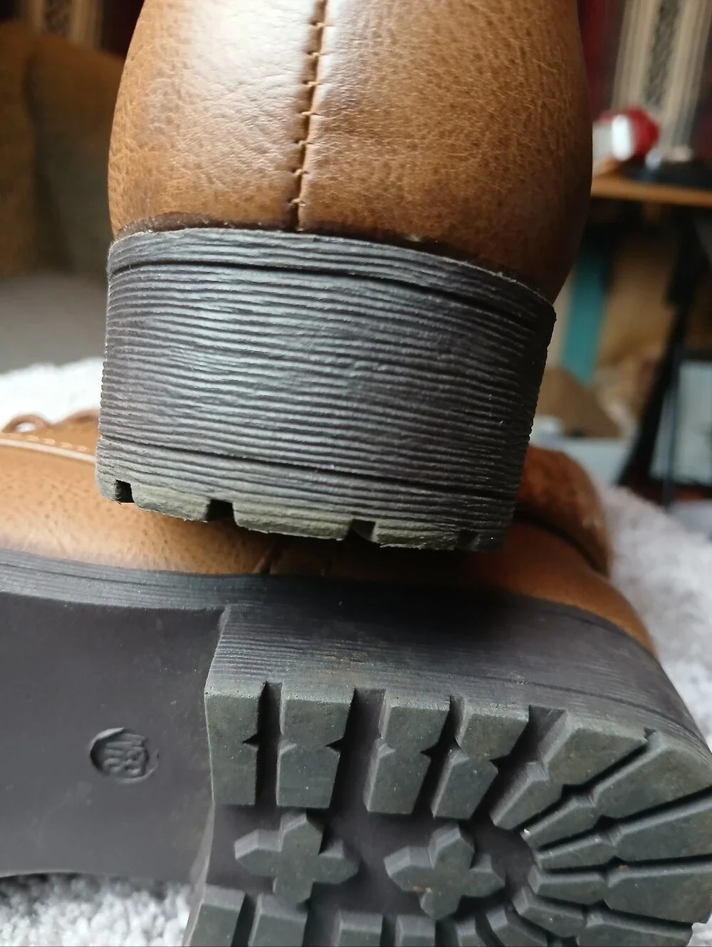 Jessica Cline Brown Cap Toe Knit Cuff Lace Up Boots 8.5